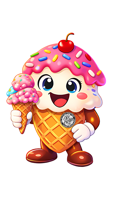 Sprinkle enjoying ice cream